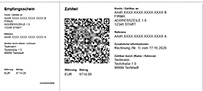 Zahlschein mit QR-Erkennung nach ISO 11649