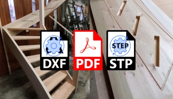 DXF/DWG, PDF, STEP Export für CNC-Maschinen